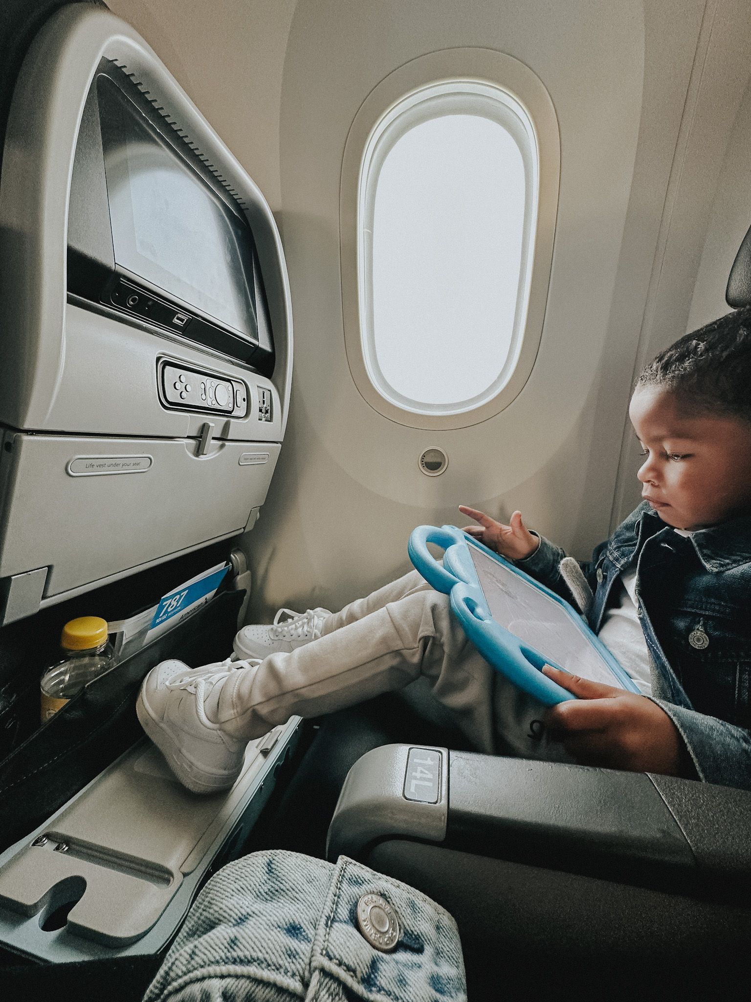 Toddler on plane